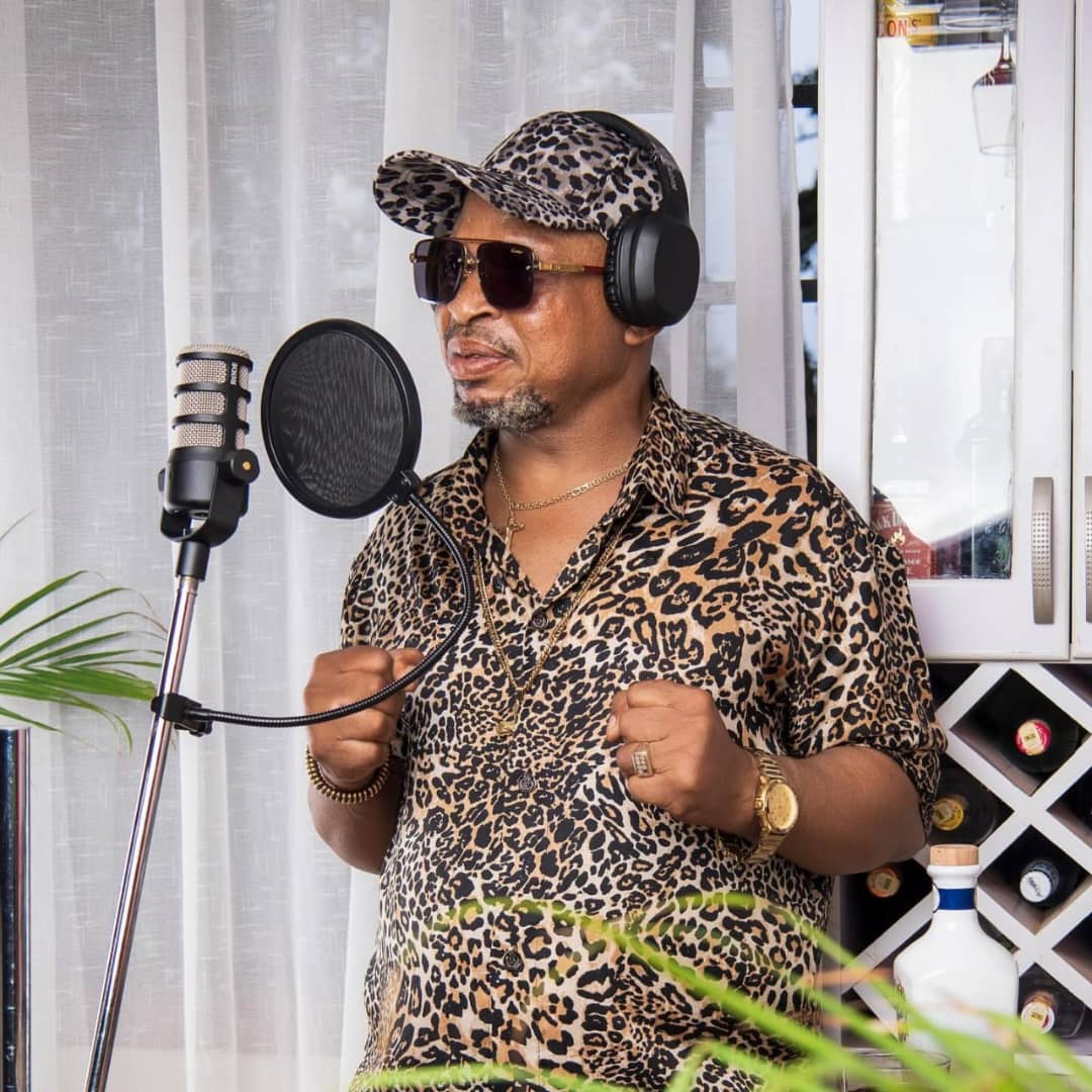 King Duke Melody recording in a studio